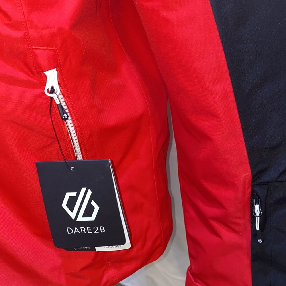 Dare 2B Men’s Red Black Blue Hooded Ski Snowboard Jacket Full Zip Outdoor Coat - Picture 11 of 12